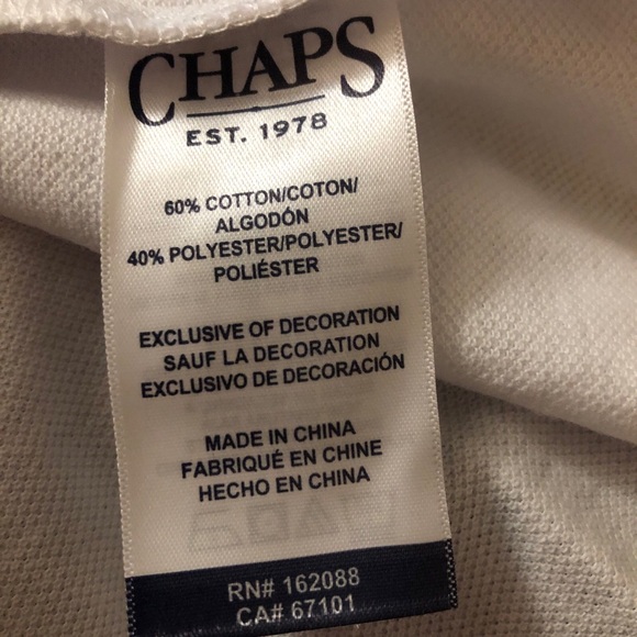 CHAPS Womens Sleeveless Polo Shirt Size Medium White New - Picture 6 of 8